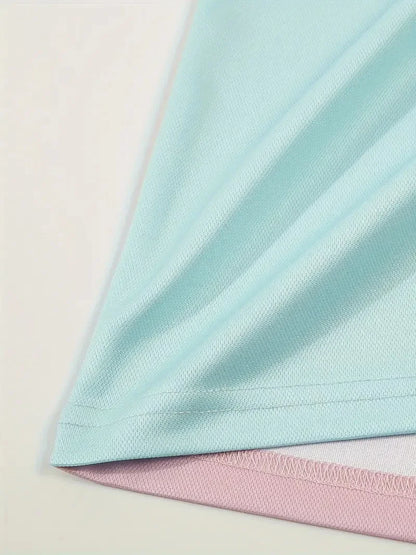 Sommerliches Polohemd mit Farbblock-Design und atmungsaktivem, bequemem Kurzarm – ideal für legere Anlässe