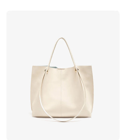 Damen Schultertasche Aus Splitleder Retro-Stil Großes Fassungsvermögen