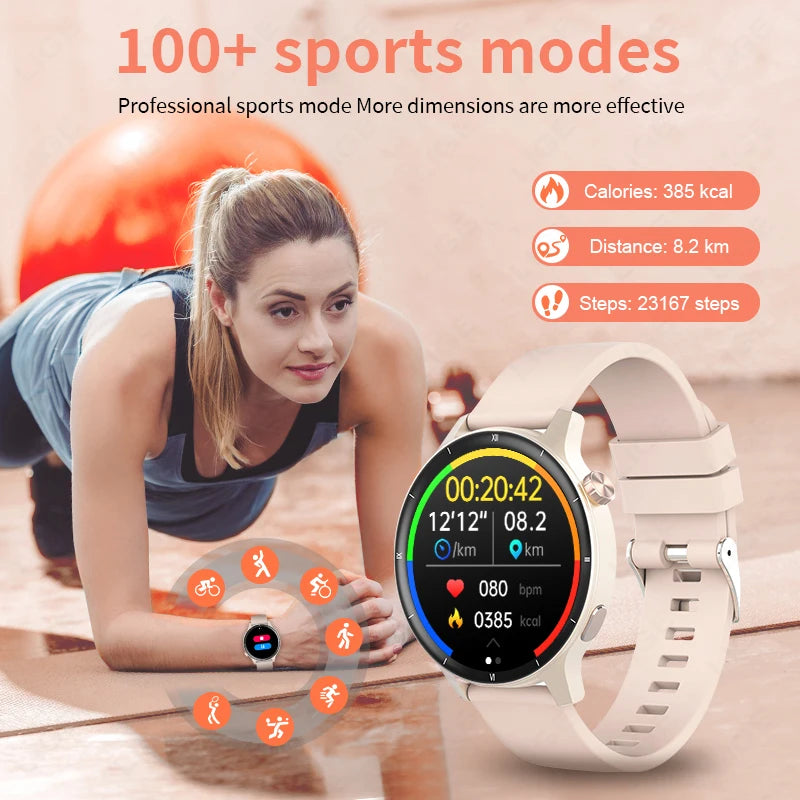 LIGE 2025 Sprachanruf Smart Uhr Damen 1,39 "360*360 HD Gesundheit Tracker Smartwatch Für Xiaomi Frauen Männer 3D Dynamische Zifferblatt Uhr
