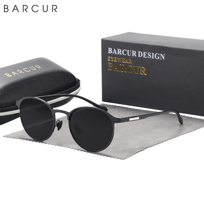 Sonnenbrille Halbrahmen Edelstahl trendig UV400 polarisiert Geschenk