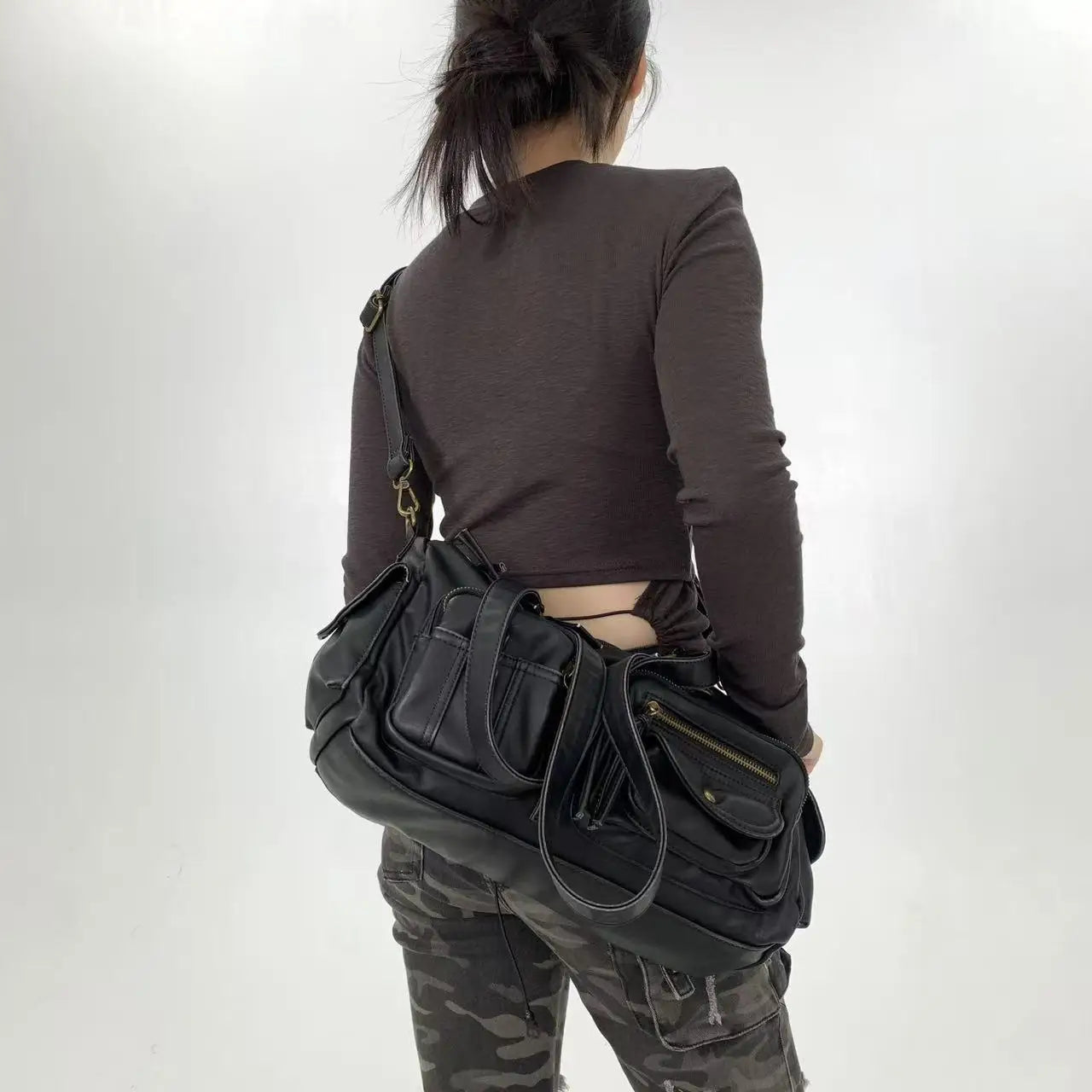 Damen-Umhängetasche Klassischer Stil Mit Quaste Und Viel Stauraum Für Alltag Und Freizeit