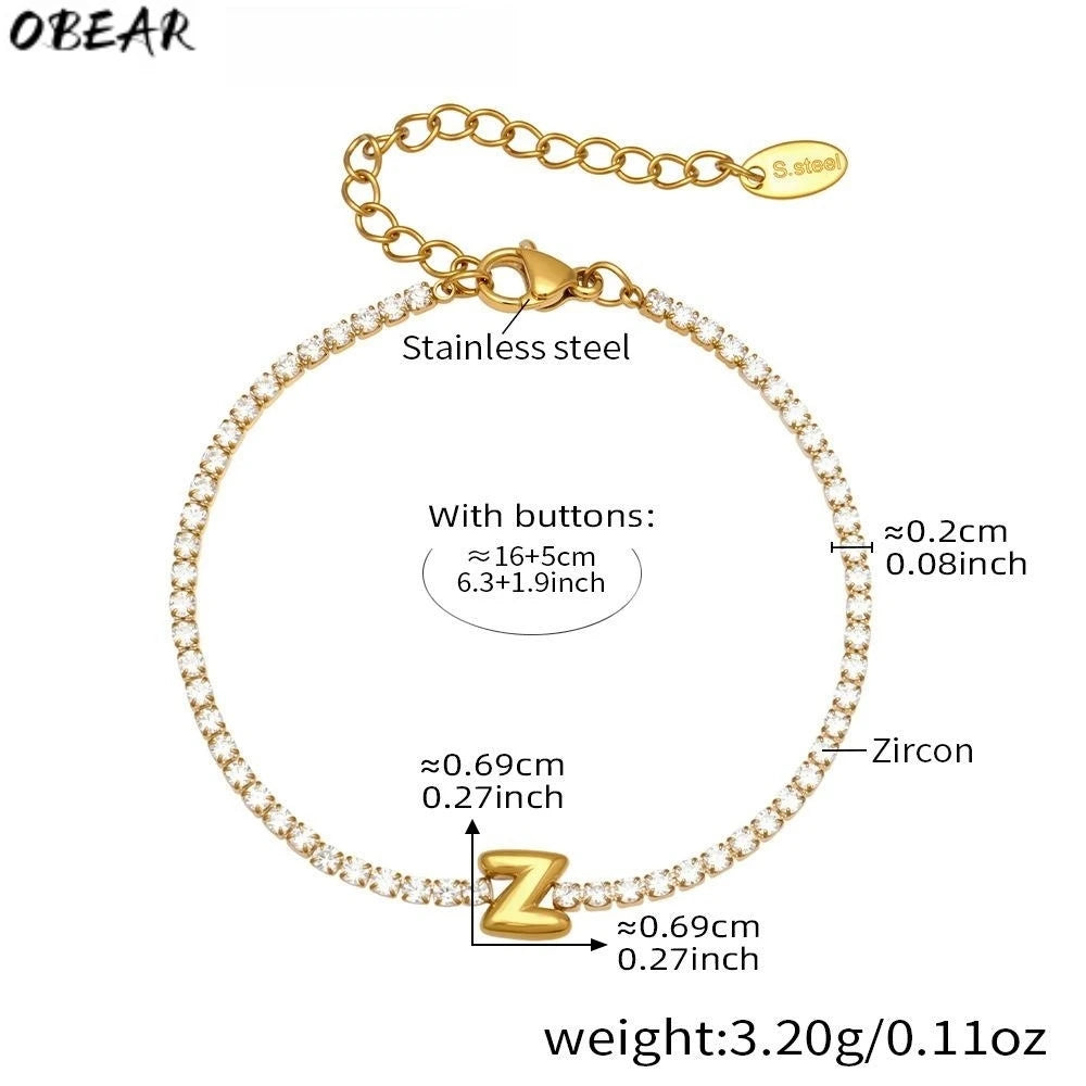 Damen-Armband mit Initialen-Buchstabe