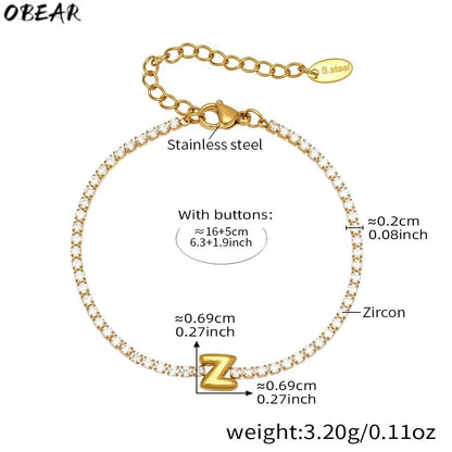 Damen-Armband mit Initialen-Buchstabe