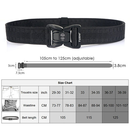 VATLY Soft Tactical Outdoor Gürtel Herren Nylon Schnellverschluss Hiking