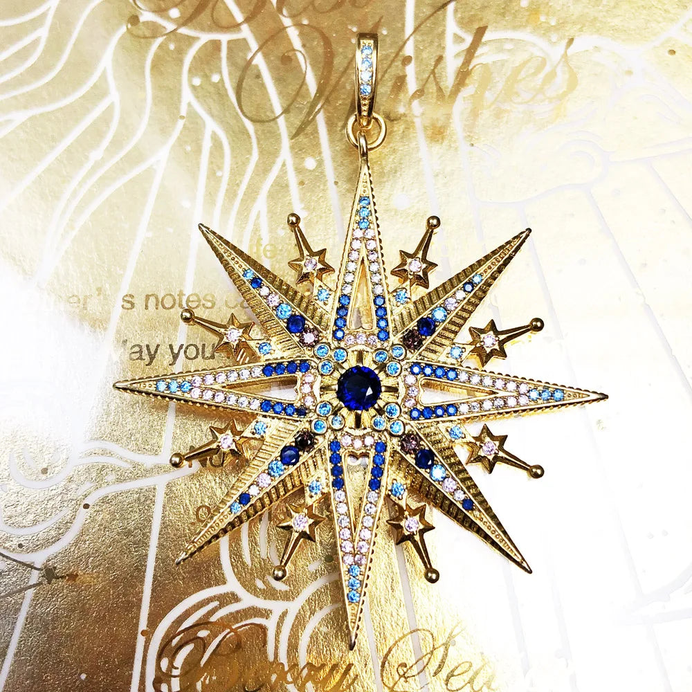 Damen-Charm-Anhänger Amulett magisch Natur Elemente aus Sterlingsilber