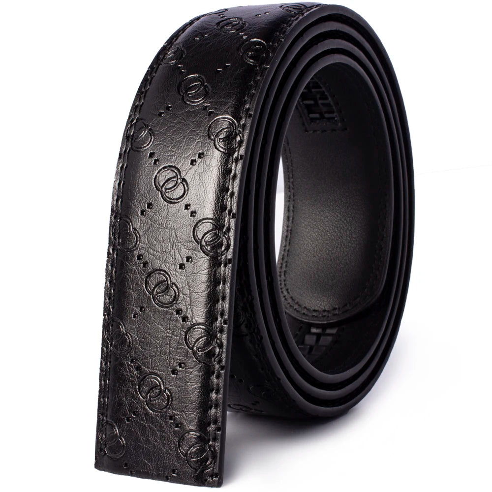 Herren Leder-Gürtelband ohne Schnalle Rindsleder Schwarz Braun 3,5 cm