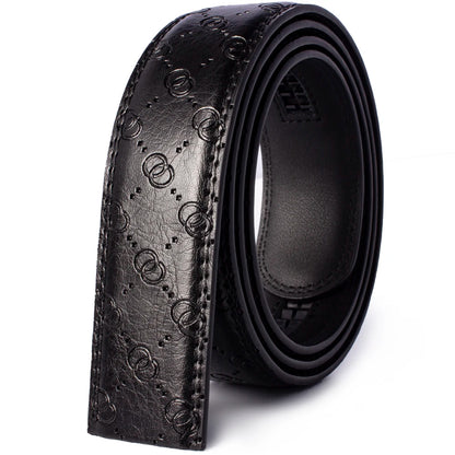 Herren Leder-Gürtelband ohne Schnalle Rindsleder Schwarz Braun 3,5 cm