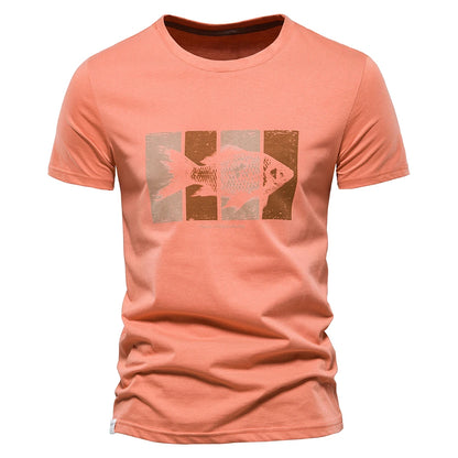 Herren T-Shirt aus 100 Prozent Baumwolle mit modischem Druck im Slim Fit