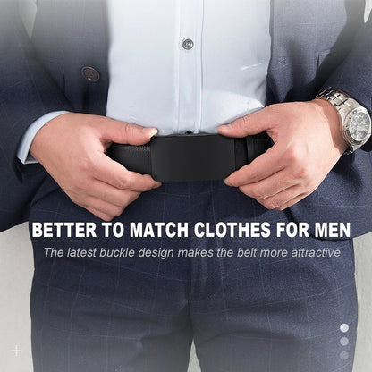 Herren Ledergürtel Business Casual 3,5 cm Automatik-Schnalle PU Geschenk