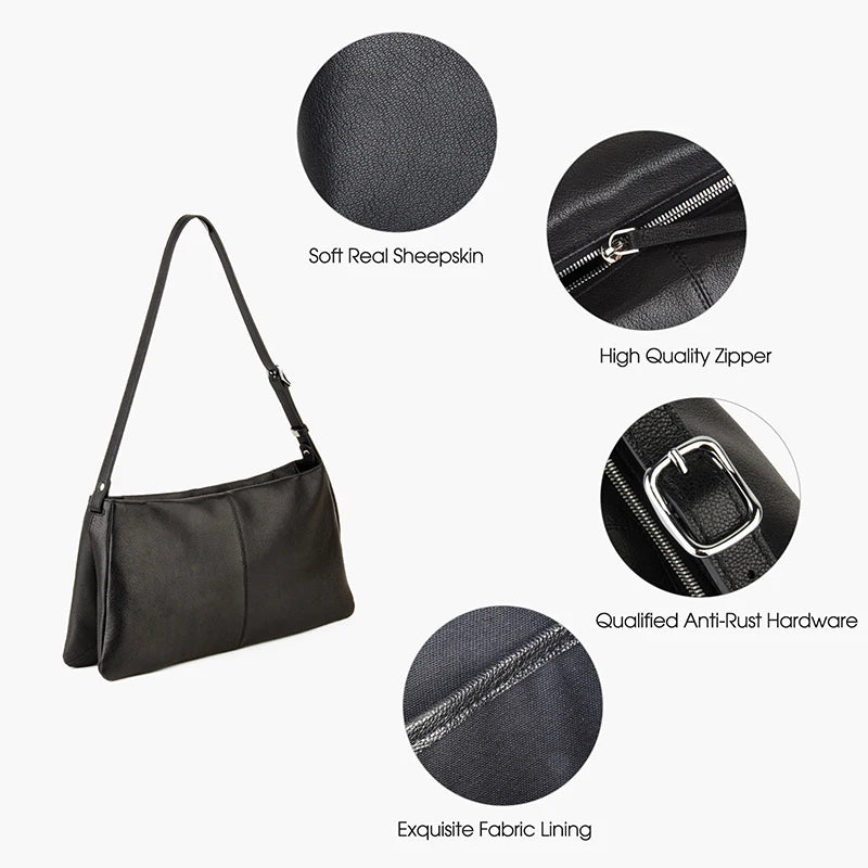 Echt Leder Hobo Schultertasche - Fassungsvermögen