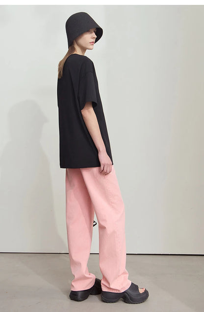 Damen T-Shirt im lässigen Stil mit Rundhalsausschnitt und kurzem Arm