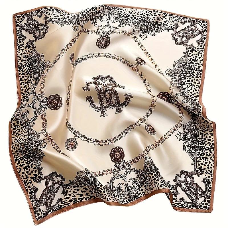 Damen Seidenschal klein quadratisch Haarband Halstuch Kopftuch Bandana D