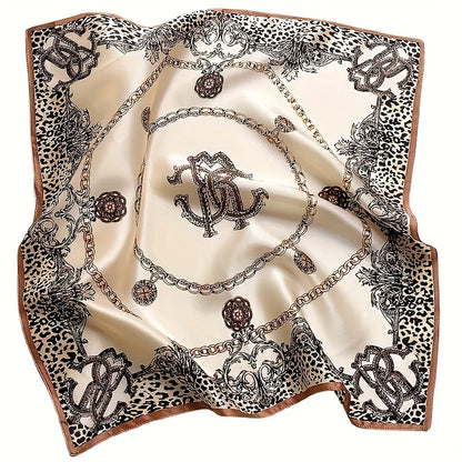 Damen Seidenschal klein quadratisch Haarband Halstuch Kopftuch Bandana D