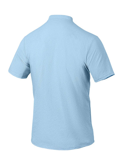 Langarm-Poloshirt für Herren mit Reverskragen – dünnes, vielseitiges Oberteil für Business und Freizeit in Uni-Farben, ideal für den Frühling und Herbst