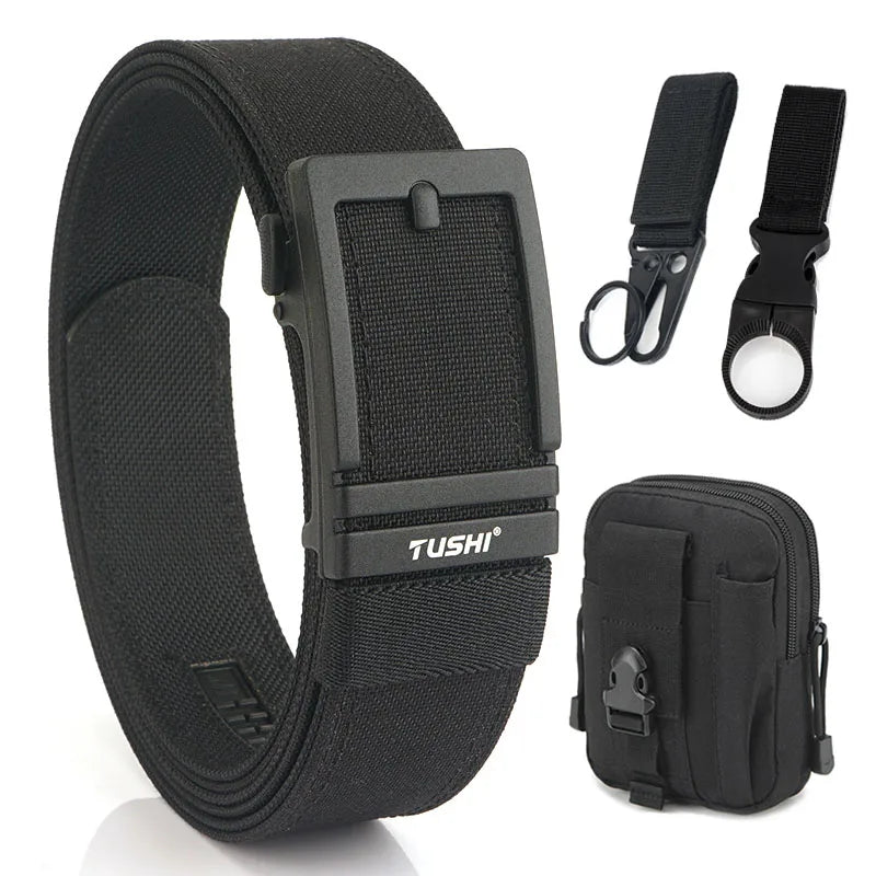 Unisex-Taktischer Gürtel aus 1100D Nylon mit Zinklegierung-Schnalle und Schnellverschluss 3,8 cm Breite
