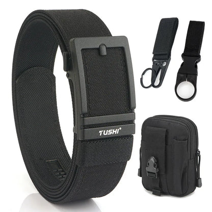 Unisex-Taktischer Gürtel aus 1100D Nylon mit Zinklegierung-Schnalle und Schnellverschluss 3,8 cm Breite