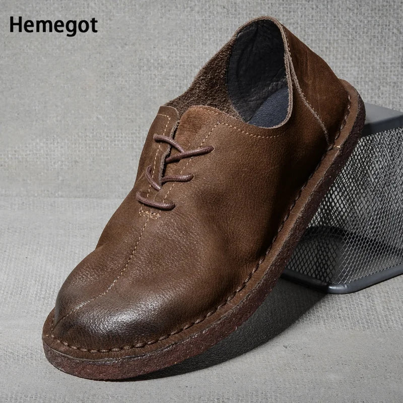 Lederschuh für Herren in Dunkelbraun, Schnürschuh, sichtbare Ziernähte