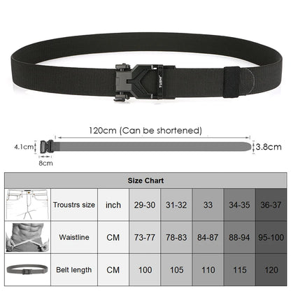 Herren-Gürtel Elastischer 3,8 Zentimeter Breite Gurtband Mit Metall-Schnalle Und Automatikverschluss