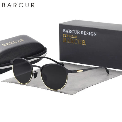 Sonnenbrille Halbrahmen Edelstahl trendig UV400 polarisiert Geschenk