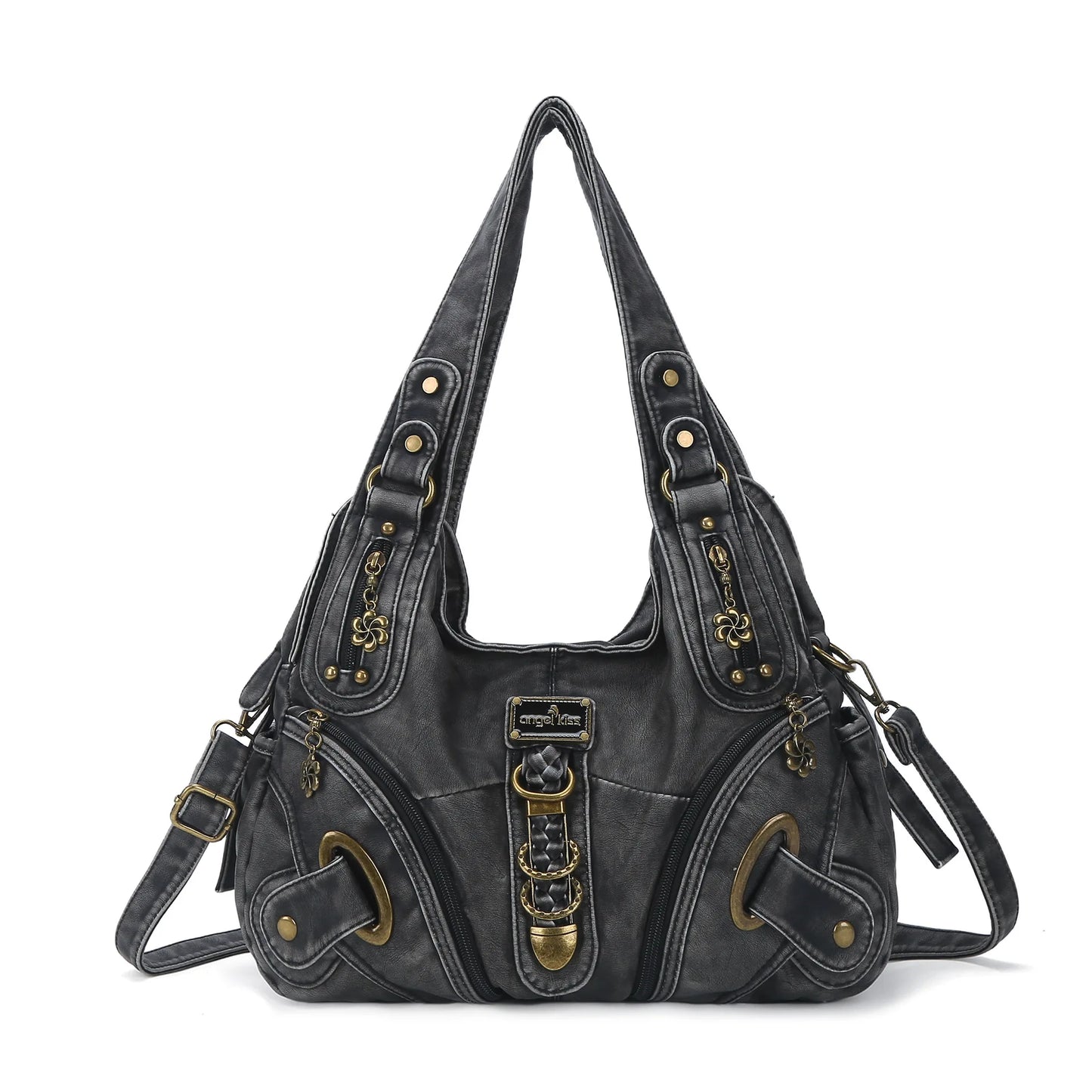 Damen-Schultertasche Großes Vintage-Tote mit Top-Handle und Großem Fassungsvermögen für Alltag