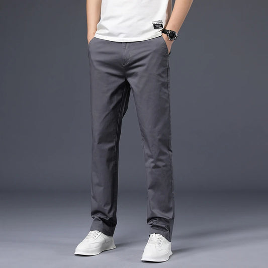 Herren Hose aus Baumwolle mit lässigem Stretch und geradem Schnitt
