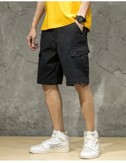 Leichte Herren-Sommershorts aus atmungsaktivem Leinen für Outdoor-Aktivitäten
