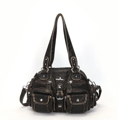 Damen-Handtasche Vintage Satchel Top-Handle aus PU-Leder Mit Innenfach und Ideale Geschenkidee
