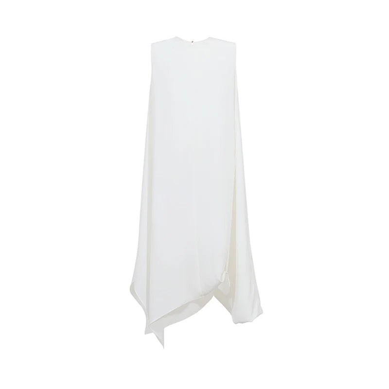 Sommerkleid Damen Armenlos Mit Plissee Und Taillenakzent