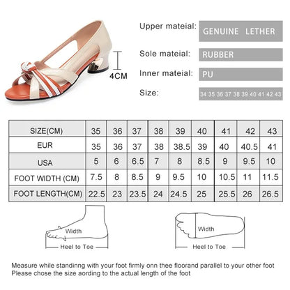 AIYUQI Echtes Leder Frau Schuhe Sandalen 2024 Neue Große Größe 41 42 43 Frauen Sommer Sandalen Mittlere Ferse Mode Frauen sandalen