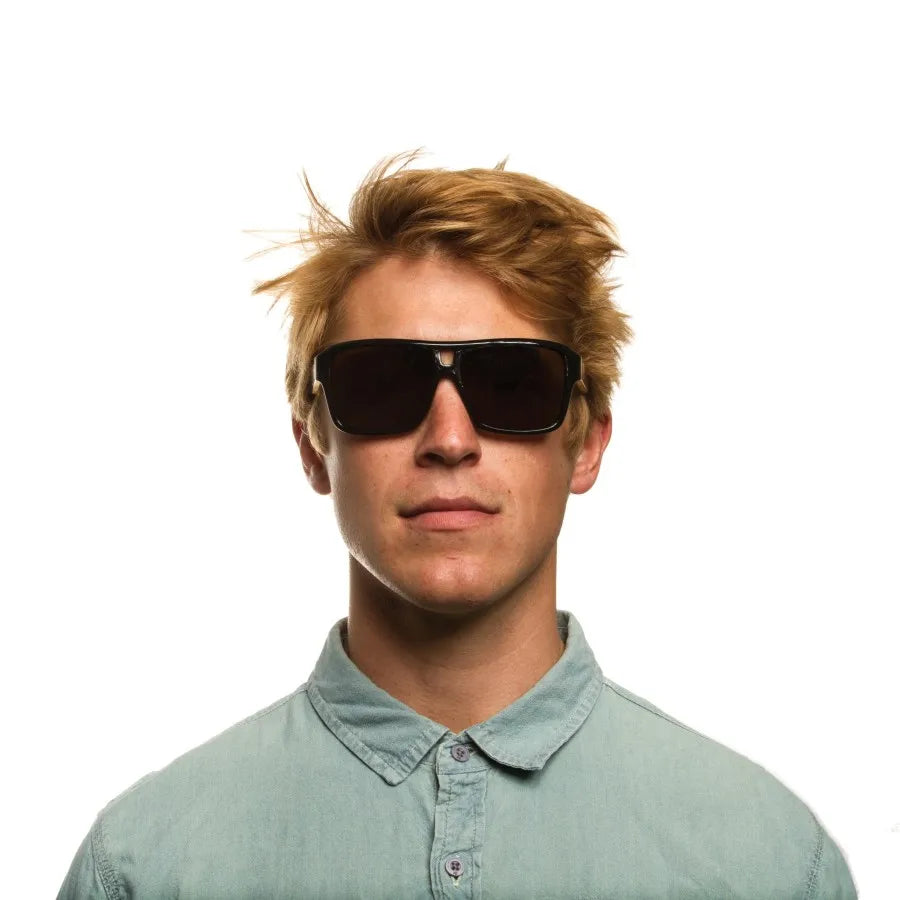 Sonnenbrille quadratisch übergroß polarisiert Blitzspiegel Hartbox Herren