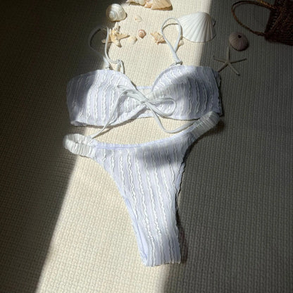 Schwarzes Sexy Bikini-Set mit Push-up für Damen – Brasilianischer Stil für Strand und Pool
