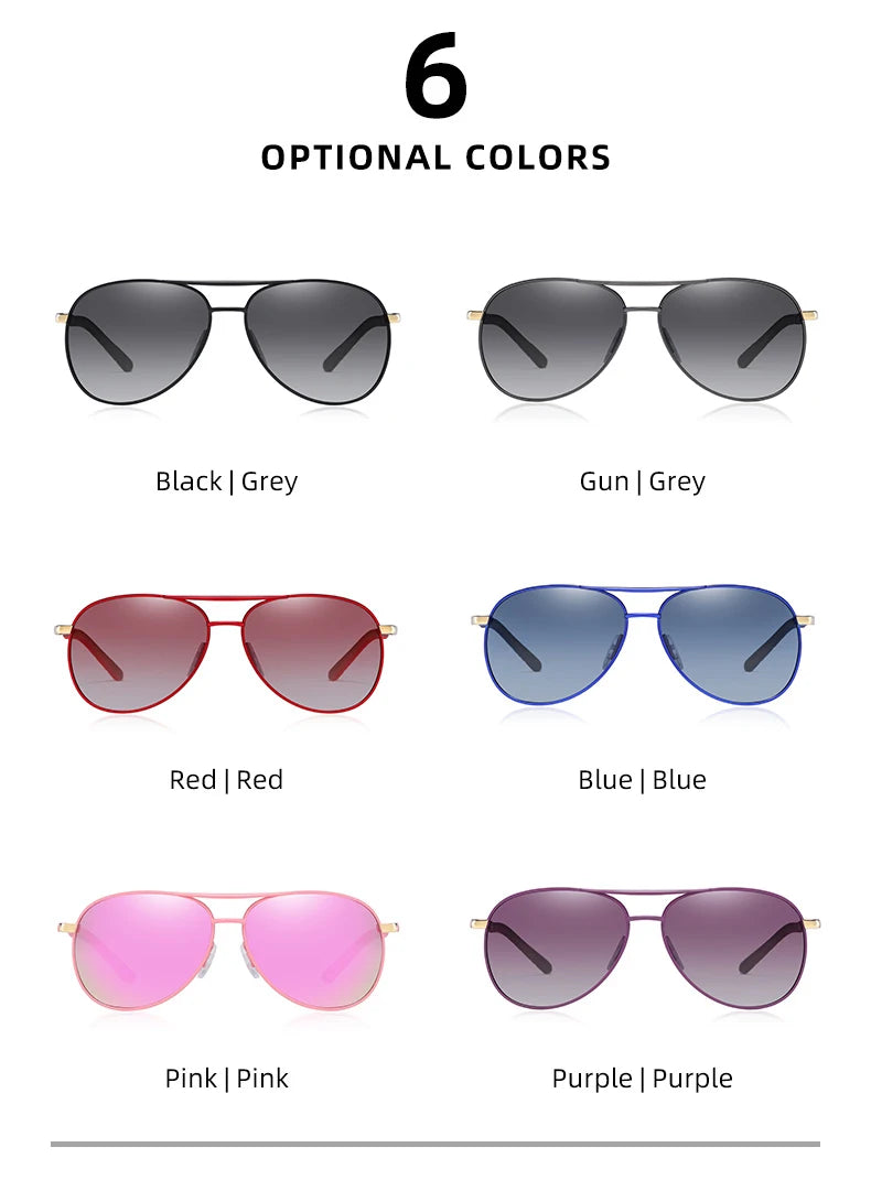 Damen-Sonnenbrille oval Edelstahl Pilot Farbverlauf polarisiert Spiegel