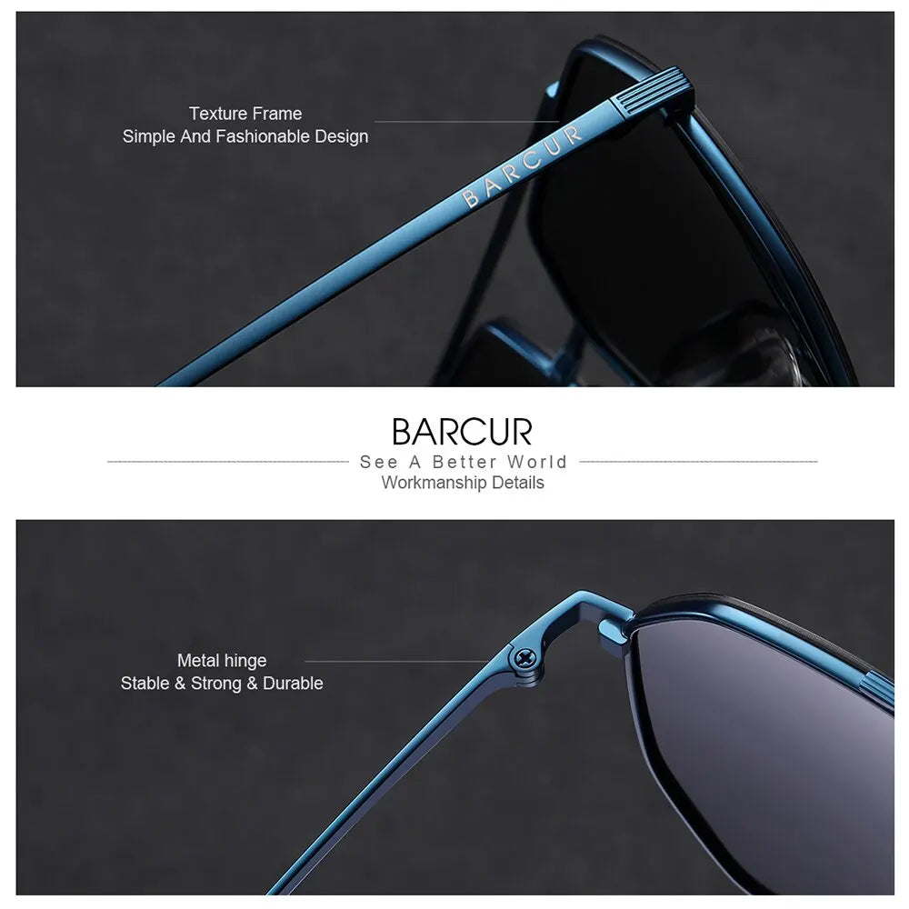 Sonnenbrille quadratisch 2mm dicke Gläser polarisiert Unisex