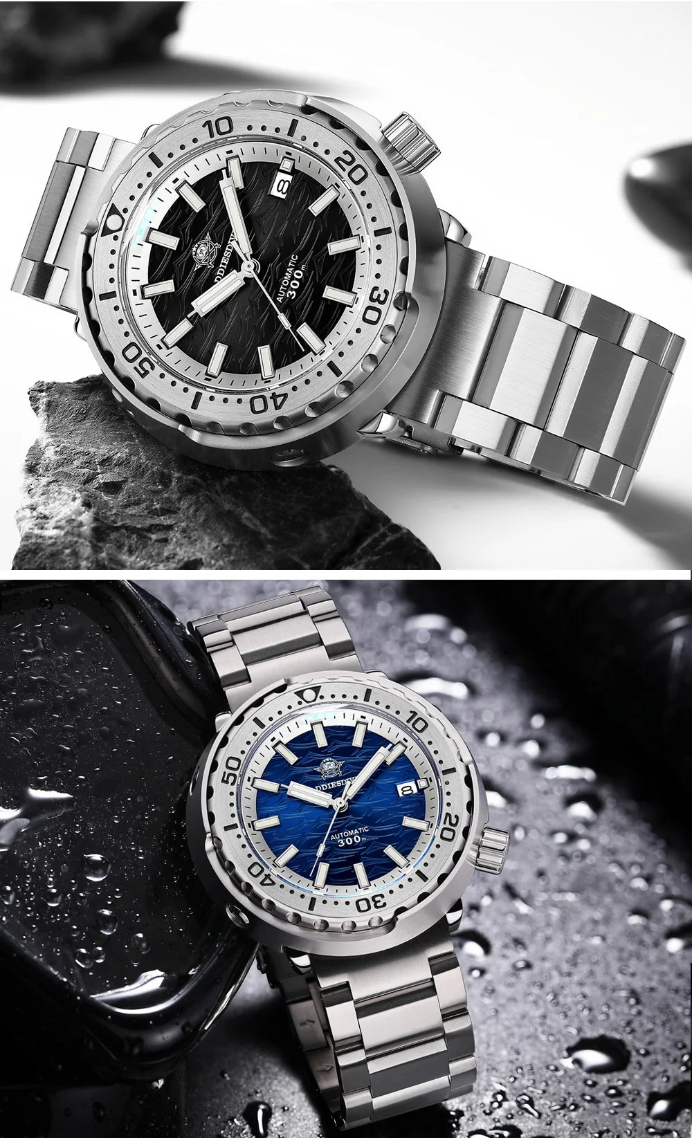 Herren-Taucheruhr mit 300 m Wasserdichtigkeit und NH35A-Automatikwerk