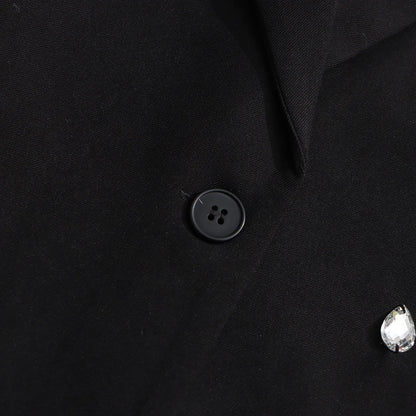 Elegantes Damenkleid mit Rundhalsausschnitt, langen Ärmeln und Patchwork-Design in lockerer Passform.