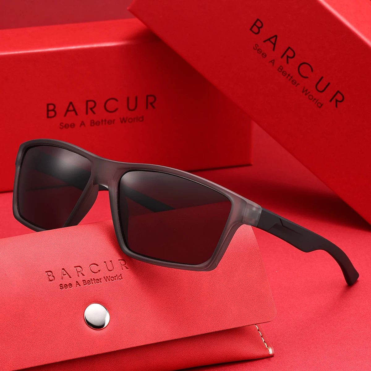 Sonnenbrille Rechteck klassisch leicht UV400 polarisiert Unisex