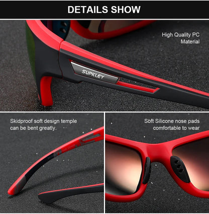 Sonnenbrille Sport polarisiert bunt UV400 Spiegel Bergsteiger Herren