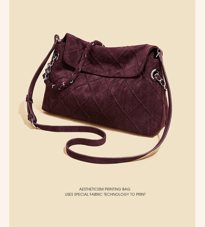 Damen Schultertasche mit großem Fassungsvermögen im Retro-Look