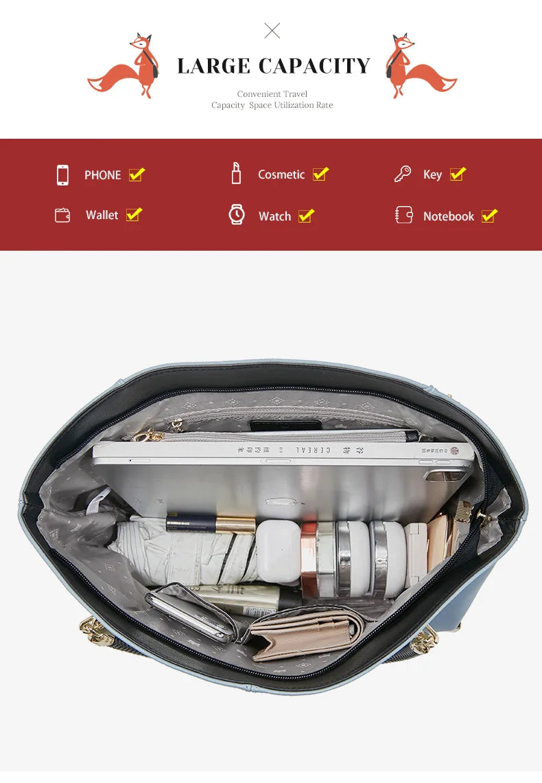 Damen Schultertasche Elegant aus Spaltleder mit Großem Fassungsvermögen