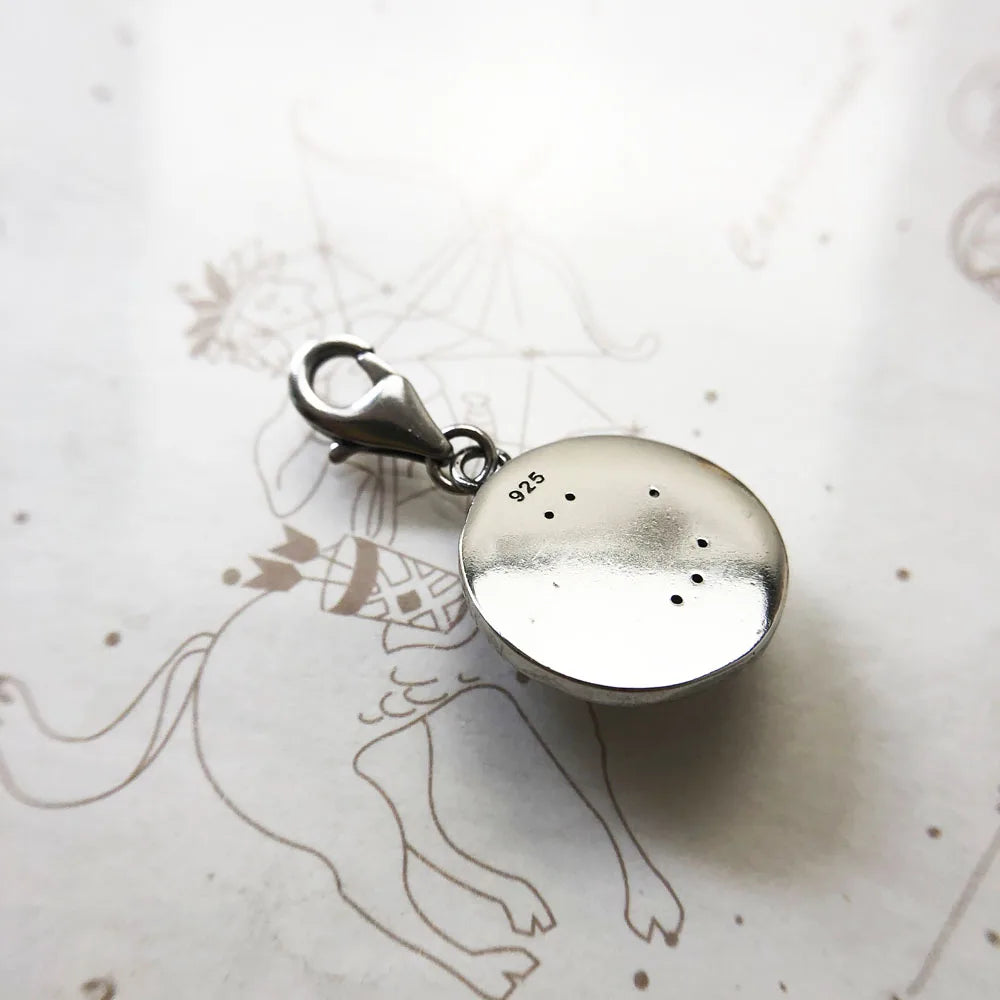 Damen-Charm-Anhänger Glücksrad Karma Sommer aus Sterlingsilber