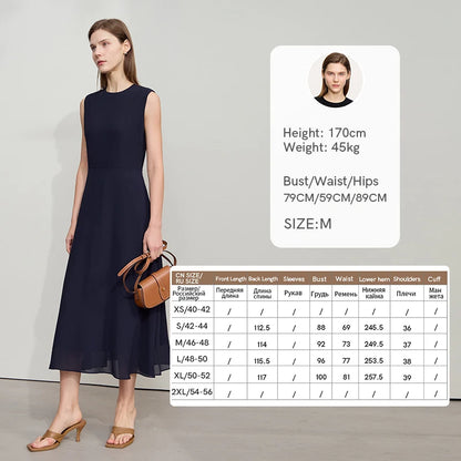 Ärmelloses Midikleid Elegant Schlank Komfortabel Für Büro Damen
