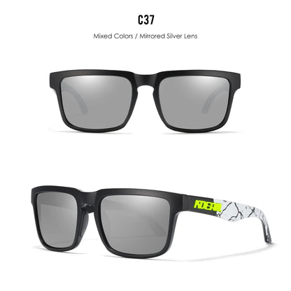 Sonnenbrille quadratisch polarisiert Reißverschlussetui 30 Farben Unisex