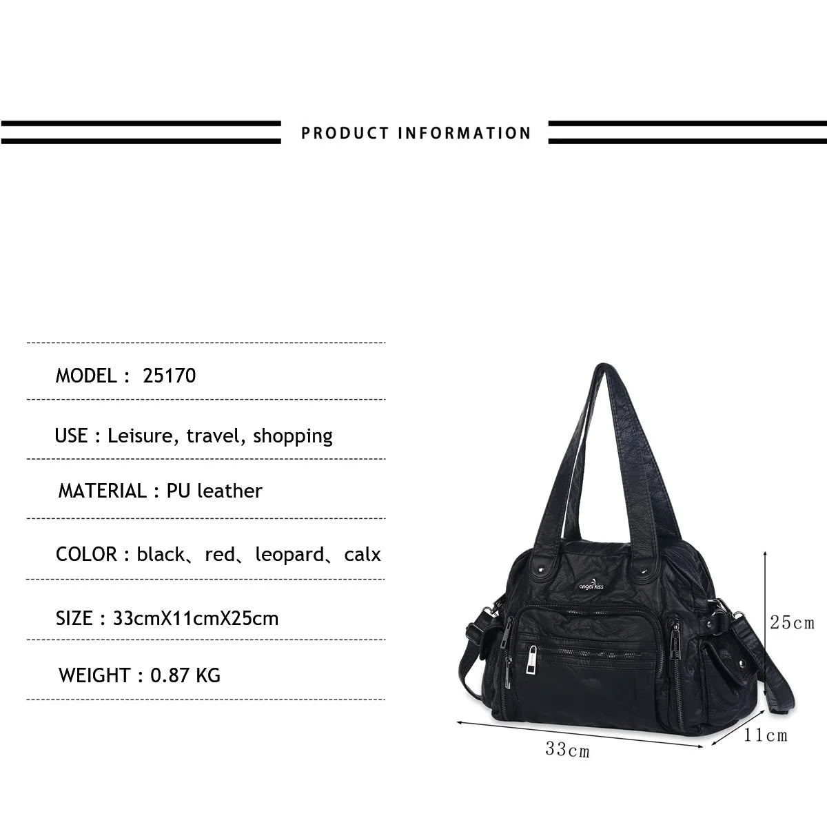 Damen-Satchel-Tasche Leopardenmuster, Top-Handle Innenfach mit Reißverschluss und viel Stauraum