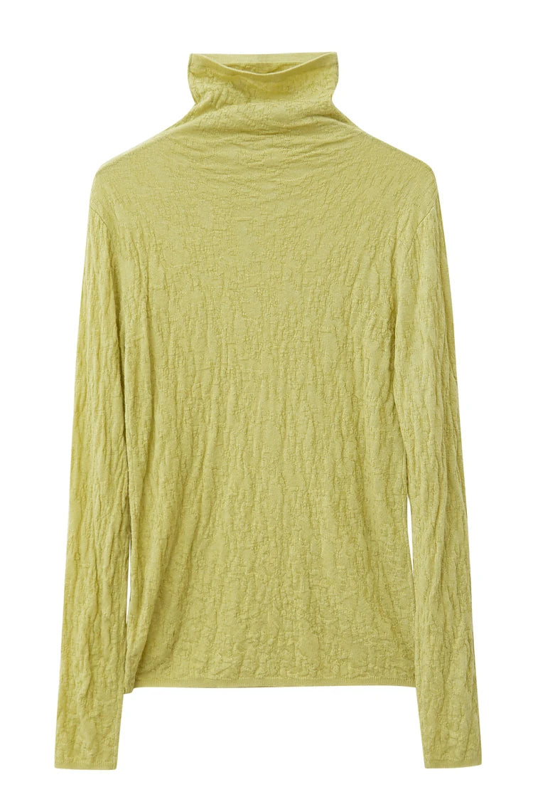 Damen-Rollkragenpullover Wolle Slim einfarbig Büro Winter