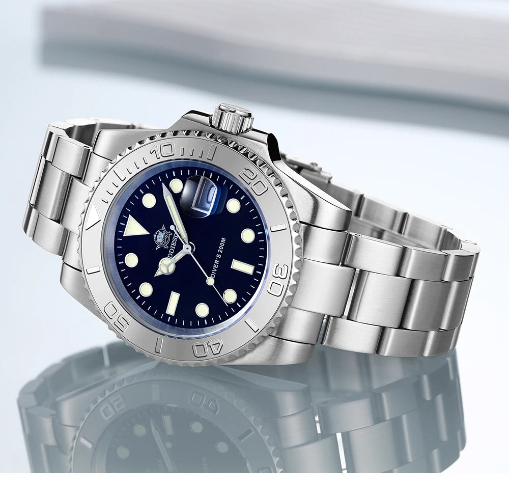 ADDIESDIVE 41mm reloj hombre Watch For Men 20Bar Diving 316L Stainless Steel Montre Homme BGW9 Super Luminous Quartz Watches
