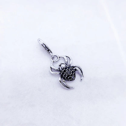 Damen-Charm-Anhänger Spinne Natur Vintage II aus Sterlingsilber