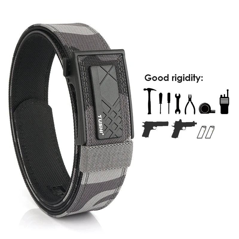 VATLY Multifunktions Tactical Gürtel Herren Nylon Rigid Automatik-Schnalle
