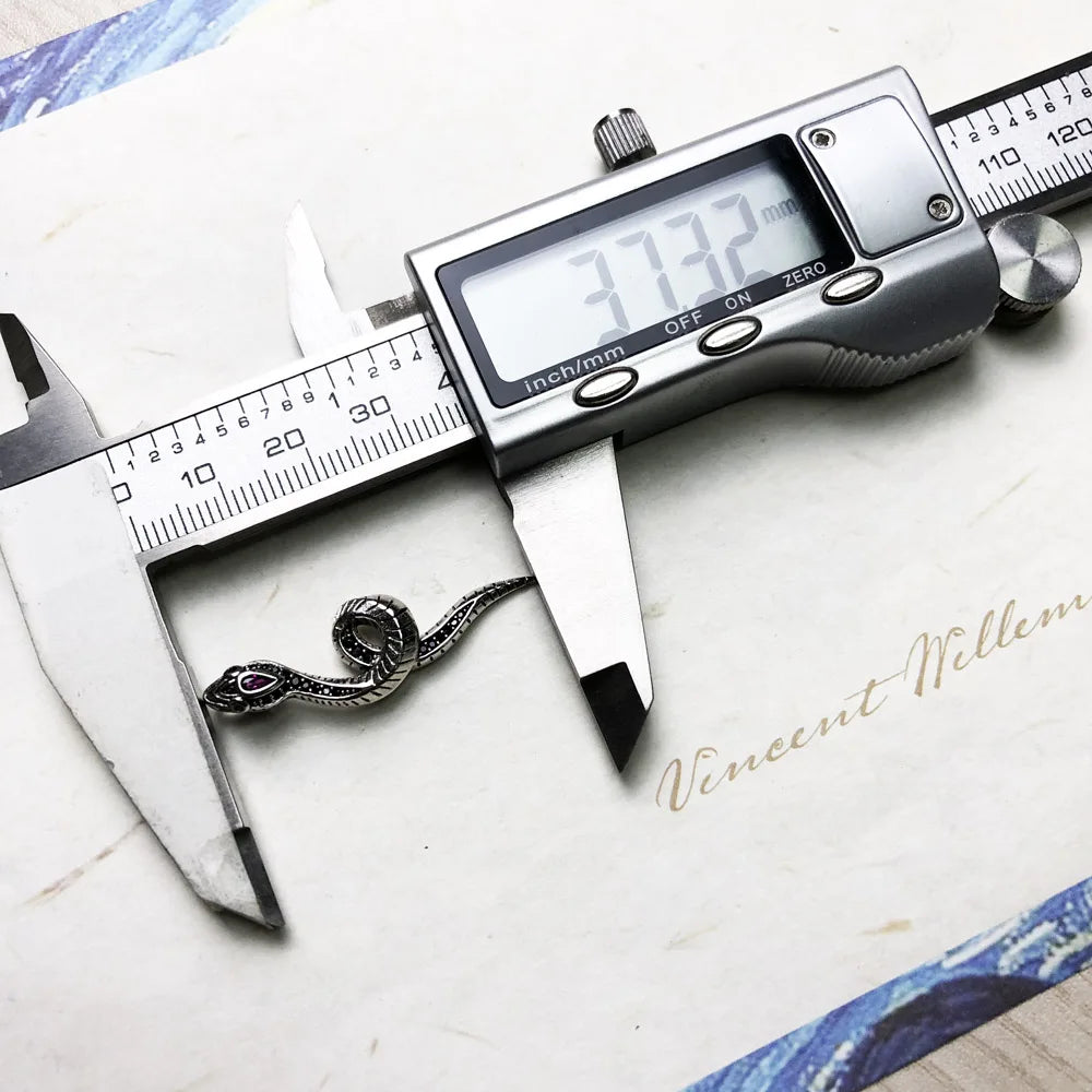 Damen-Charm-Anhänger Schlange Vintage Glück aus Sterlingsilber