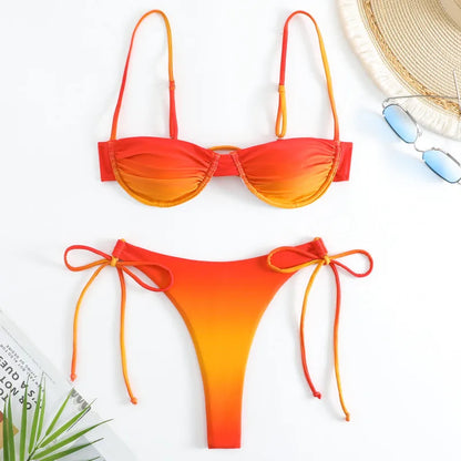 Sexy Push-Up Bikini-Set für Damen – Brasilianischer Stil, ideal für Strand und Pool