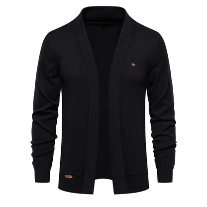 Baumwolle Strickjacke für Männer Qualität Herren Pullover Mode Turn Down Kragen Strick pullover für Männer
